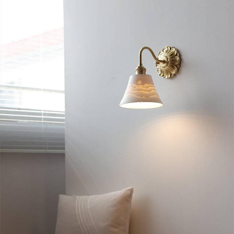 Brass Ceramic Wall Light