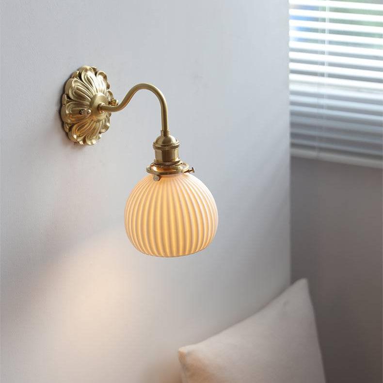 Brass Ceramic Wall Light