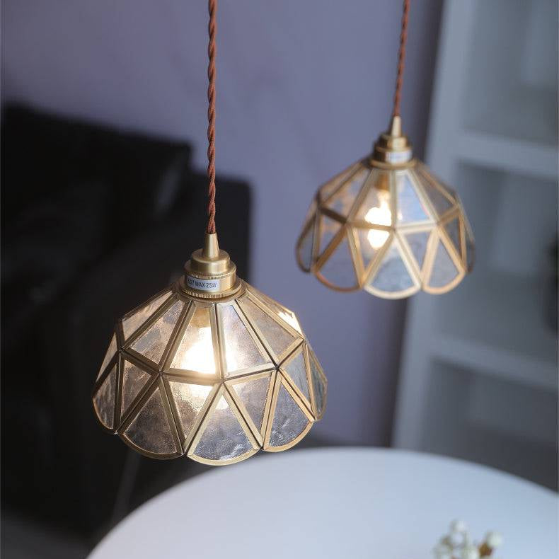 Brass Glass Pendant Light