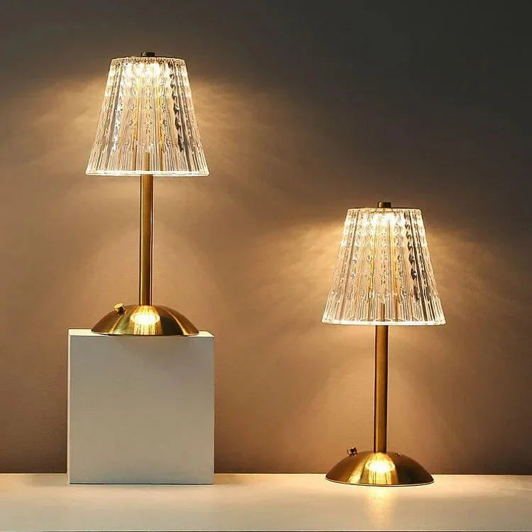 Gold Crystal Table Lamp