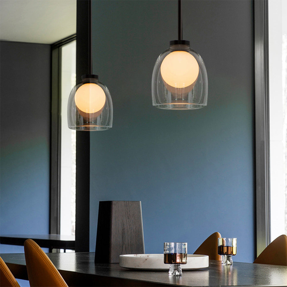Modern Glass Globe Pendant Light