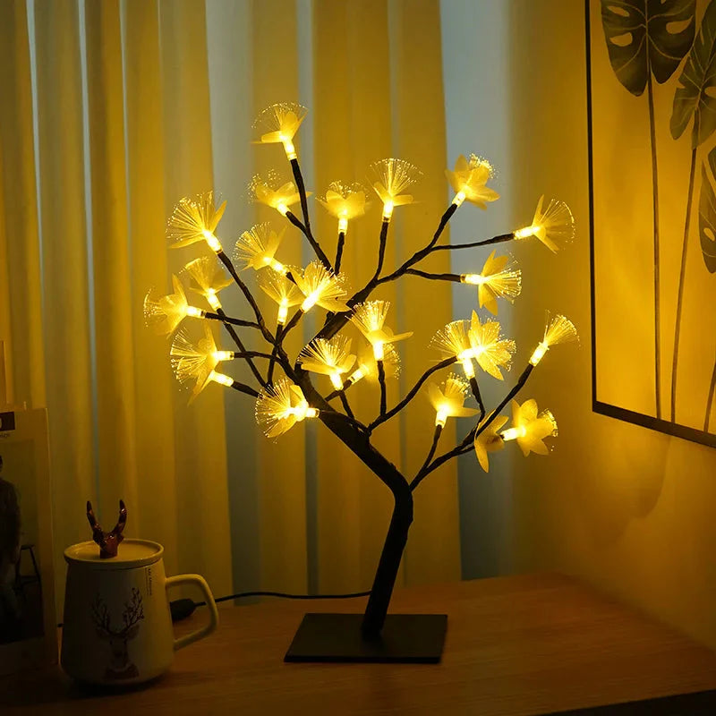 White Birch Fiber Optic Tree Light