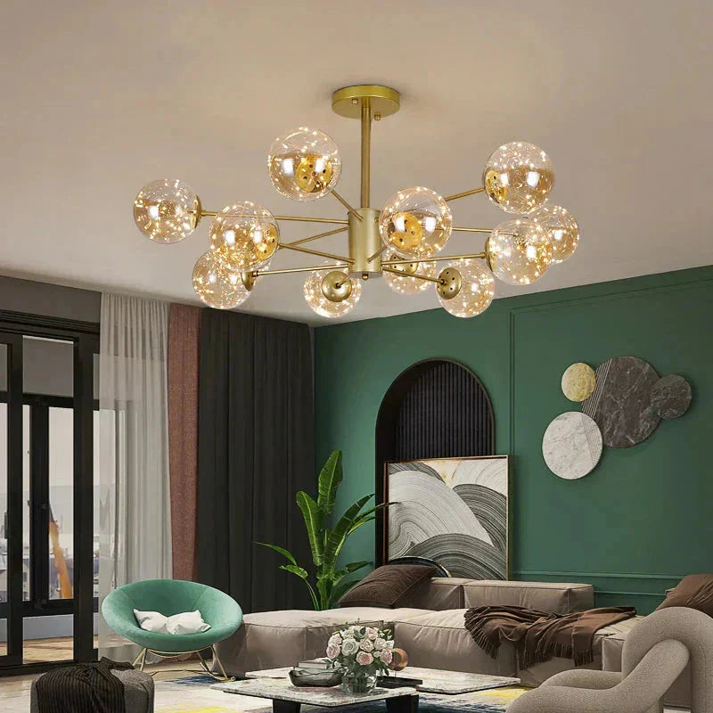 NobleLuminance Glass Globe Chandelier