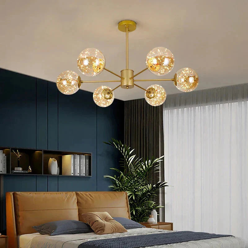 NobleLuminance Glass Globe Chandelier