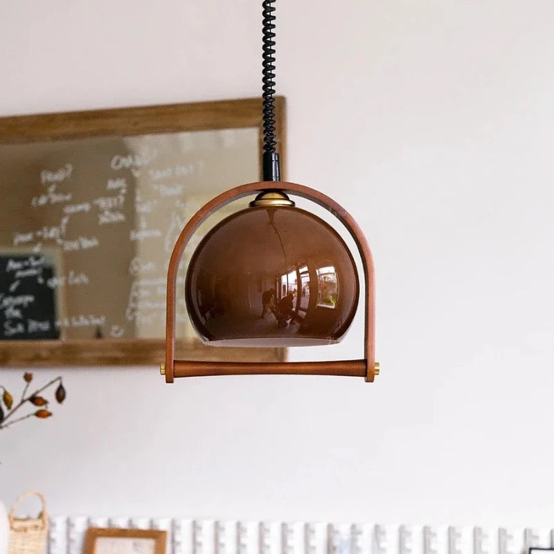 Vintage Bauhaus Wooden Pendant