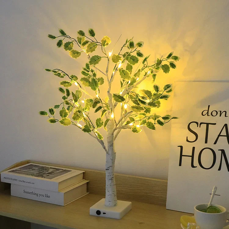 Christmas Green Leaf LED Tree Lights