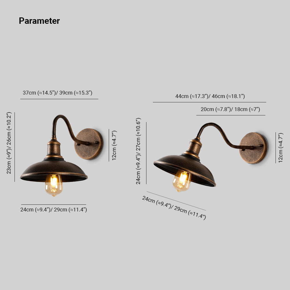 Alessio Antique Brass Outdoor Wall Light