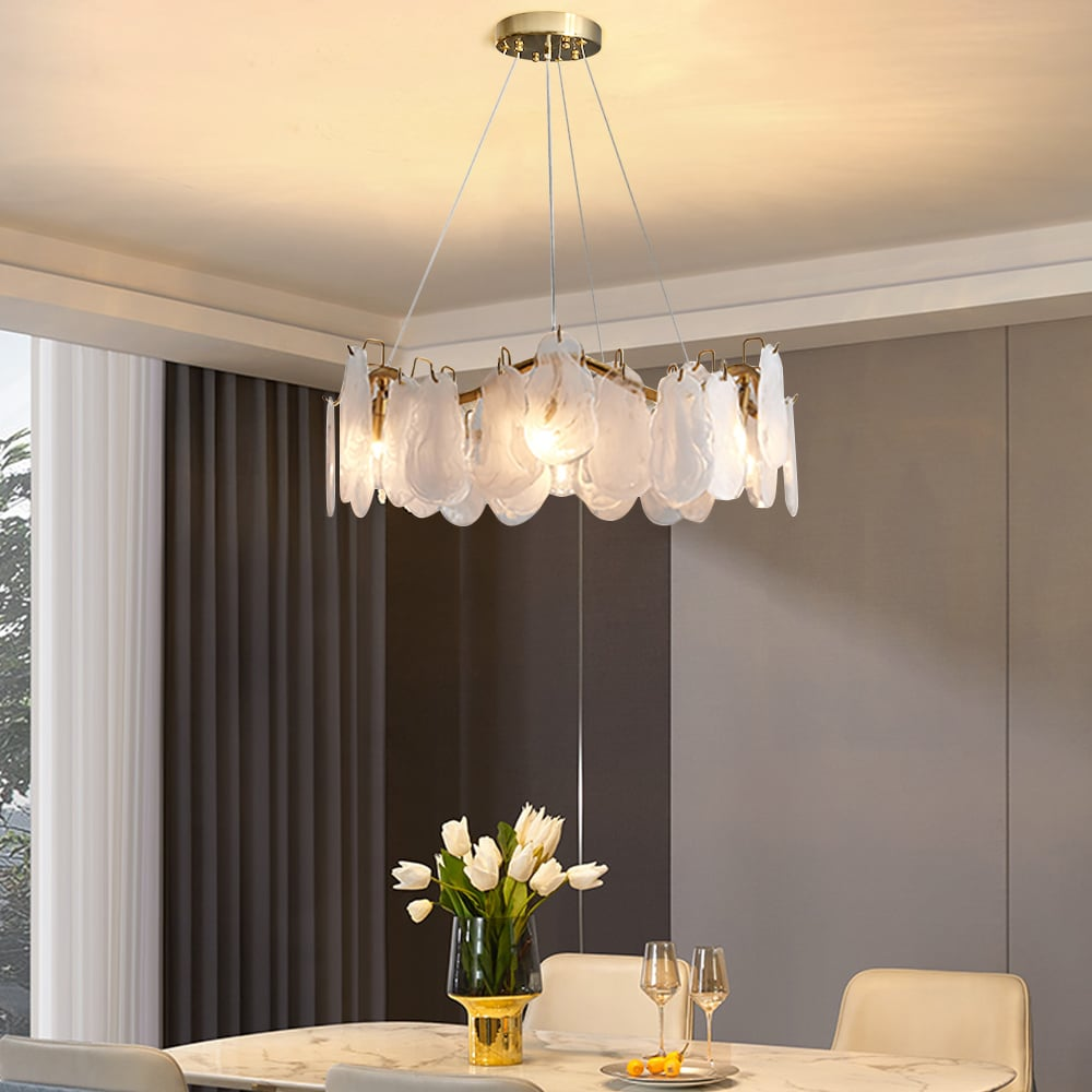 6-Tier Cloud Glass Chandelier