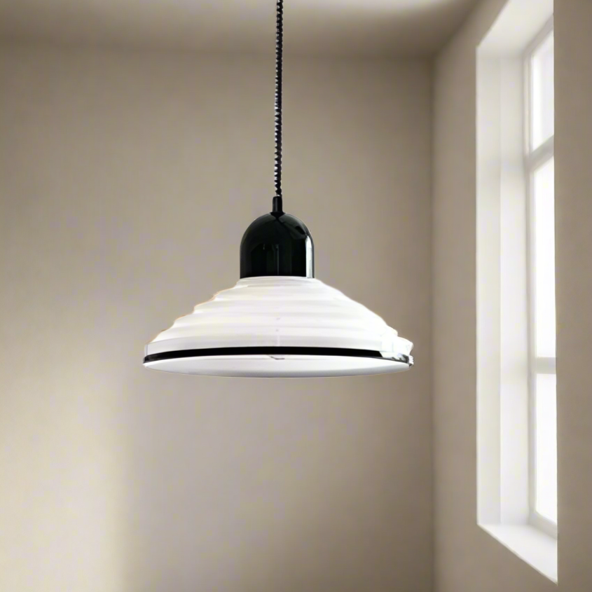 French Cream Glass Pendant Light