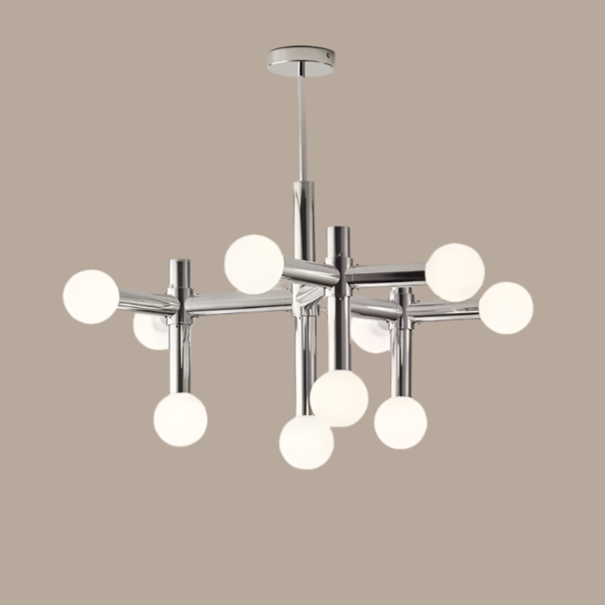 Scandinavian Glass Globe Chandelier