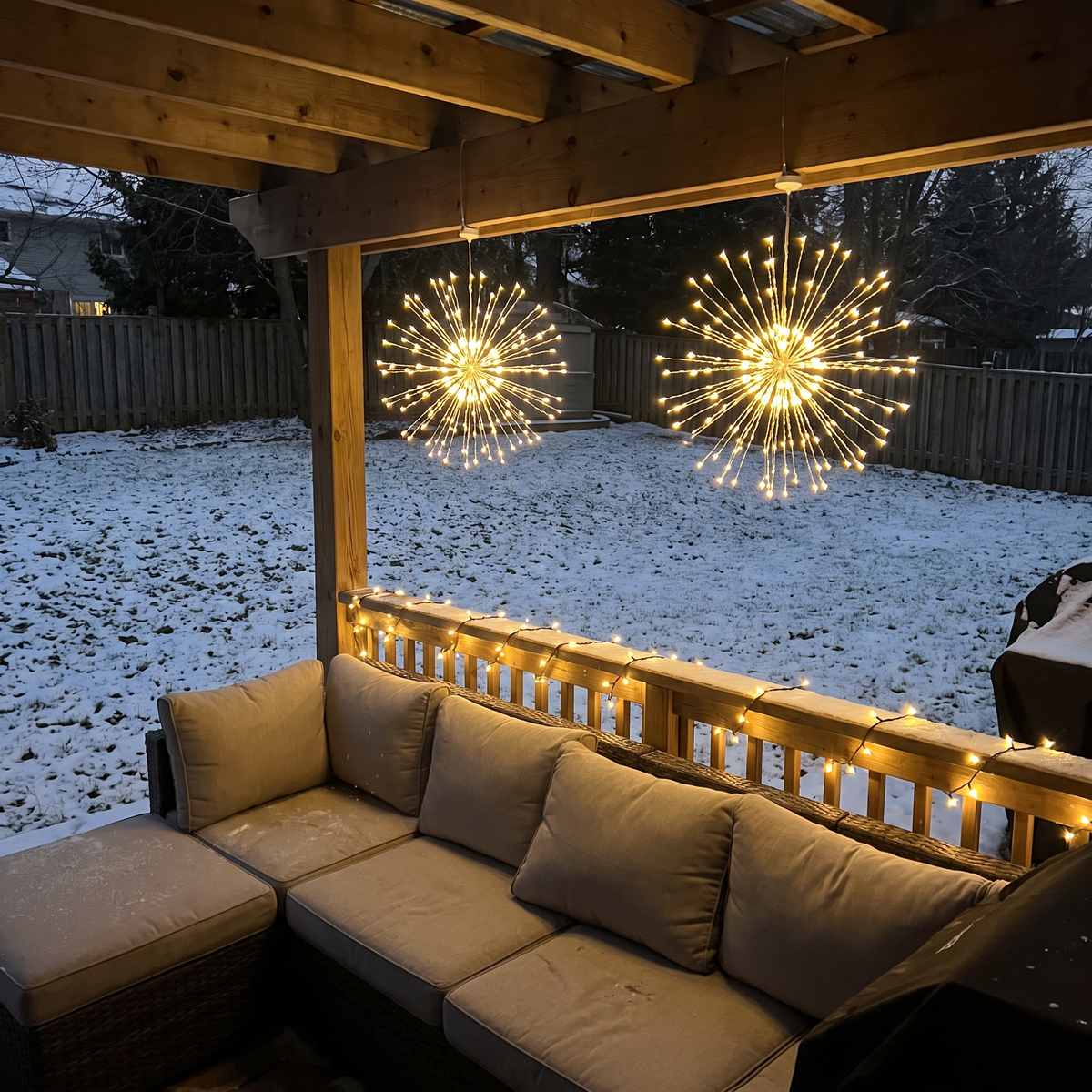 Hanging Solar Starburst Spheres - 2-Pack