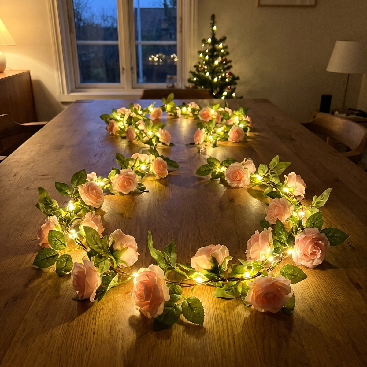 Champagne Rose Garland Lights - 2-Pack