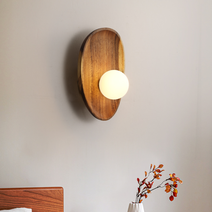 Natural Wood Wall Light