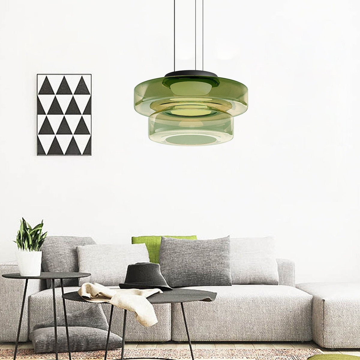 Bauhaus Style Glass Pendant Lights