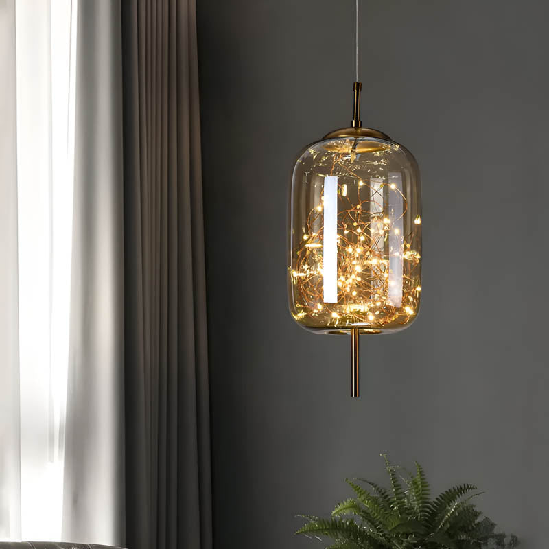 Essence Brown Glass Pendant Light