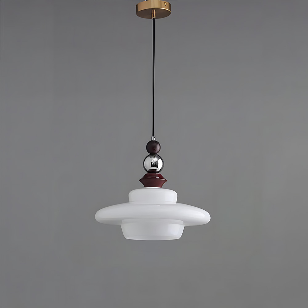 Medieval Beige Glass Dining Pendant