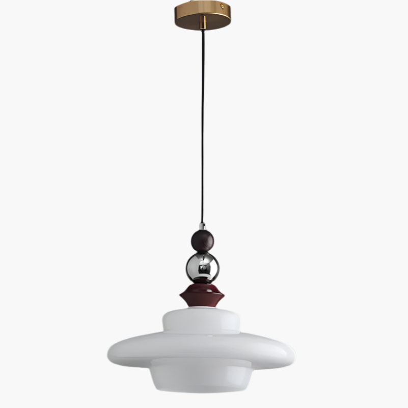 Medieval Beige Glass Dining Pendant