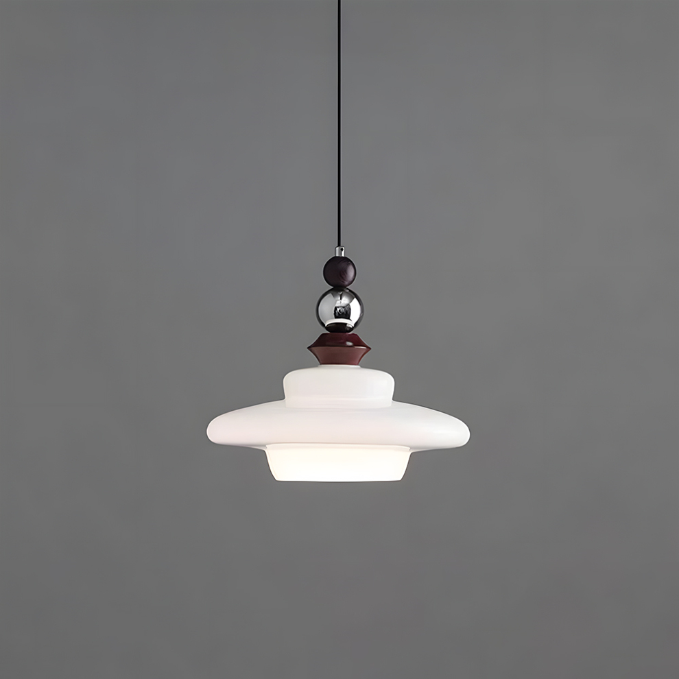 Medieval Beige Glass Dining Pendant