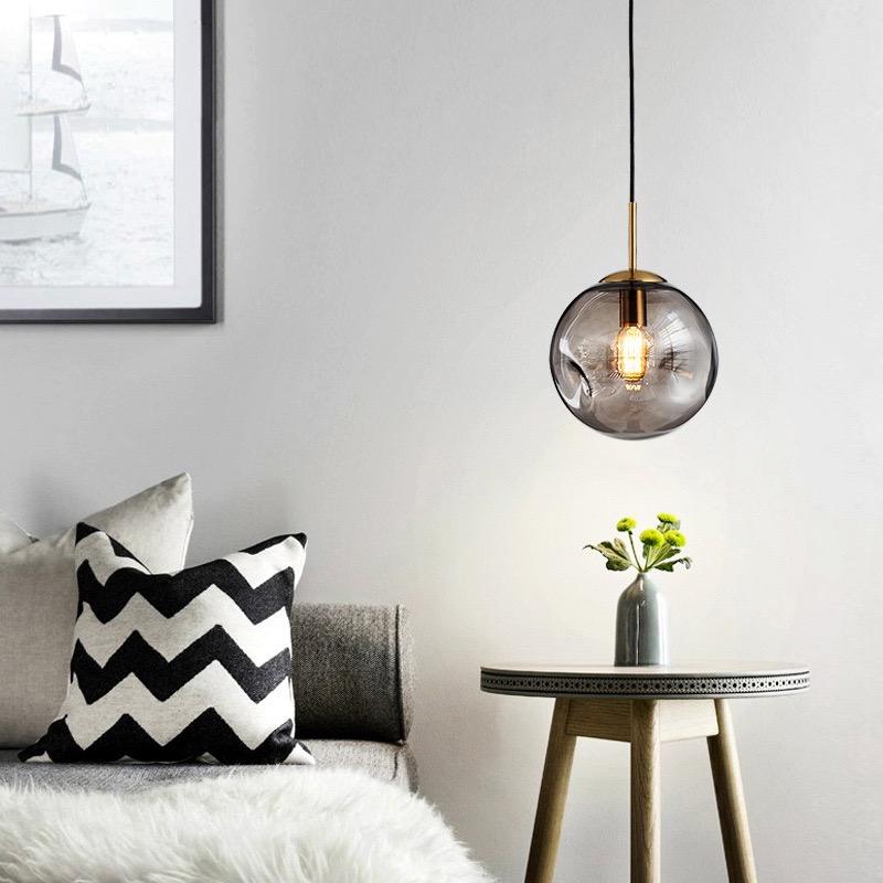 Brikey Glass Globe Pendant Light