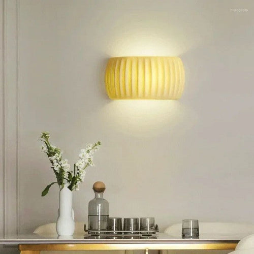 Art Deco Ribbed Resin Wall Light