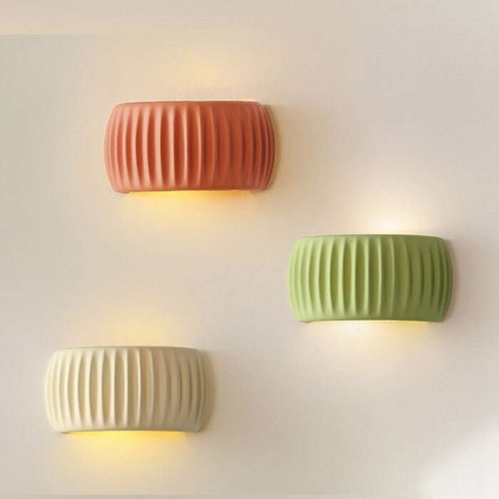Art Deco Ribbed Resin Wall Light