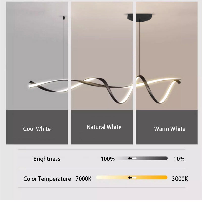 Modern Black LED Chandelier