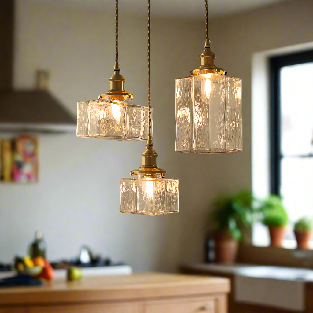 Fatima Retro Glass Pendant Light