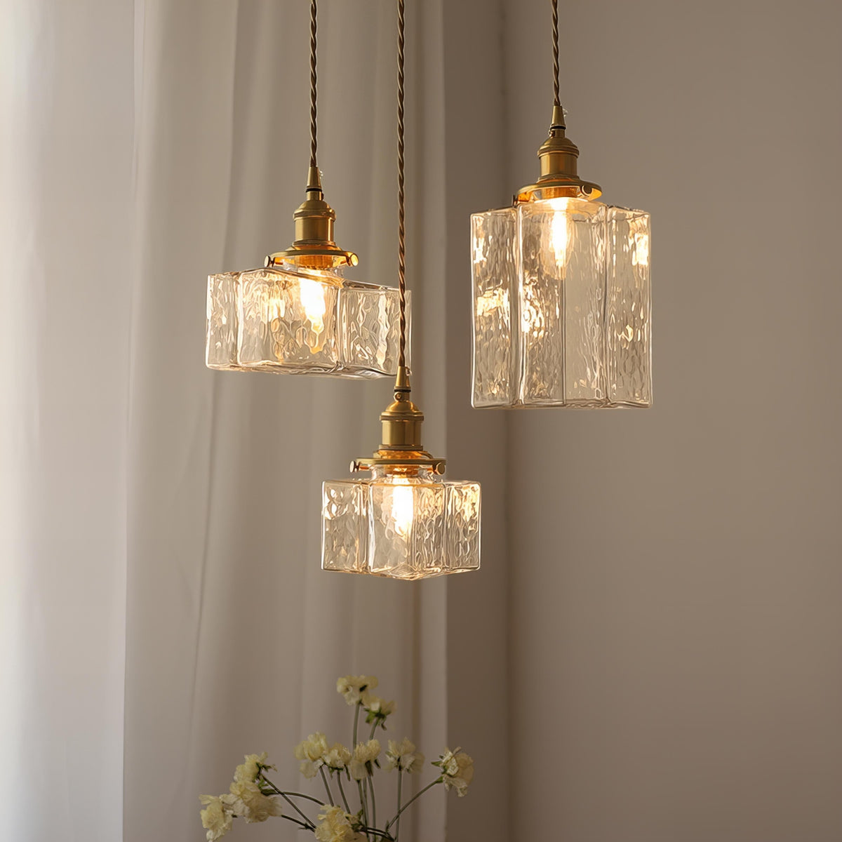 Fatima Retro Glass Pendant Light