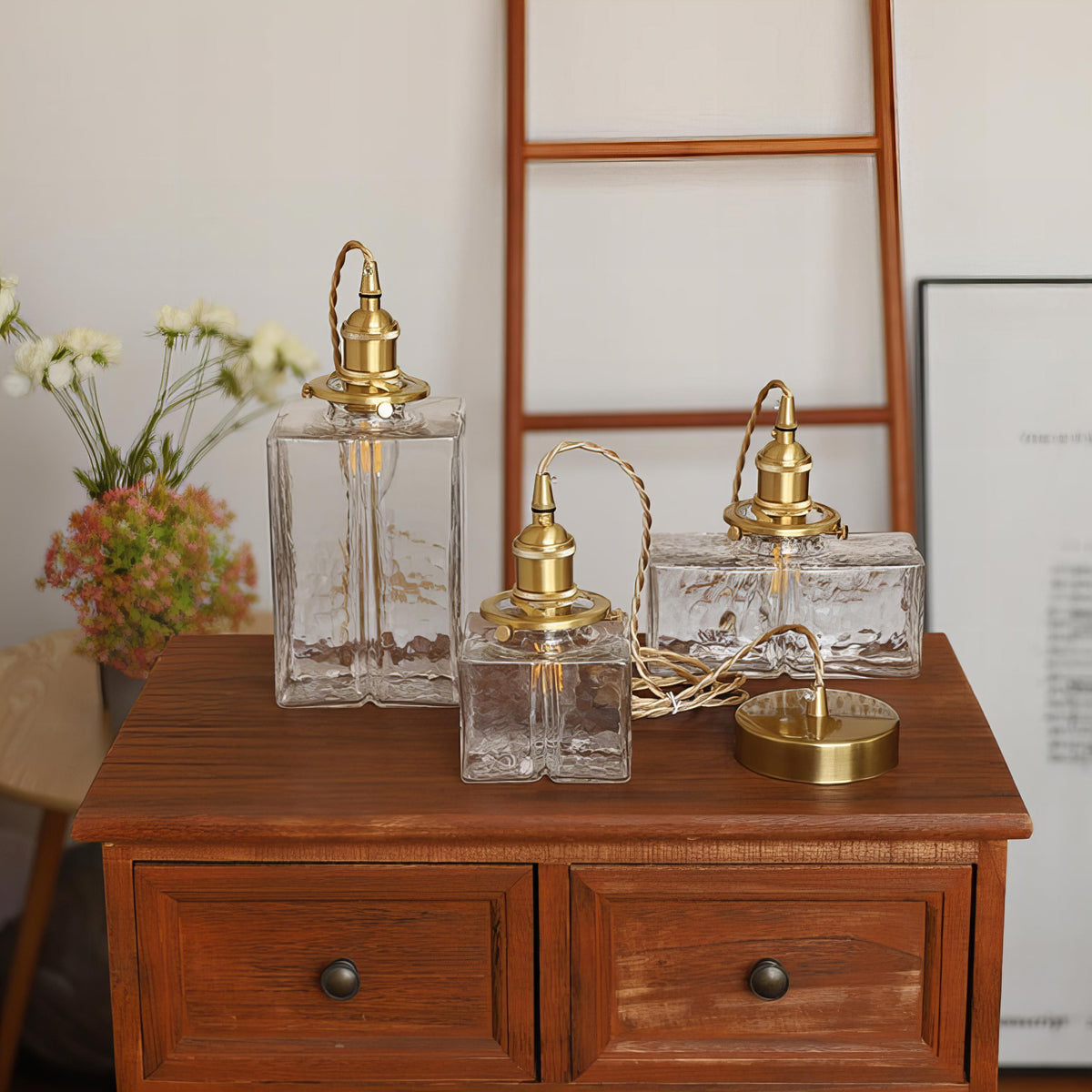 Fatima Retro Glass Pendant Light