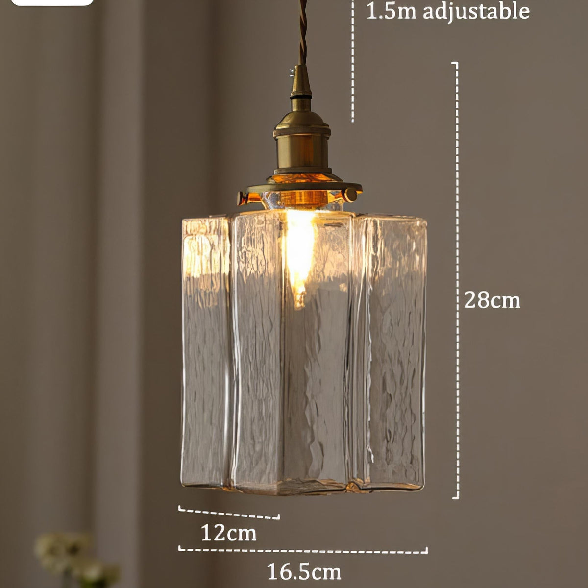 Fatima Retro Glass Pendant Light