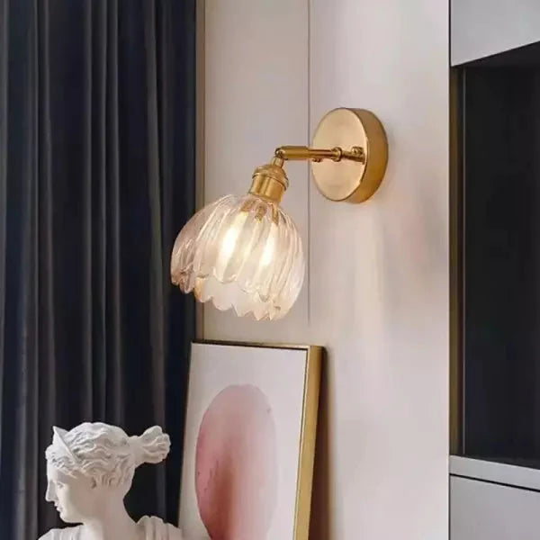 Retro Tulip Glass Wall Light