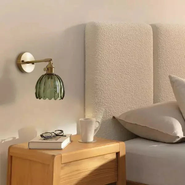 Retro Tulip Glass Wall Light