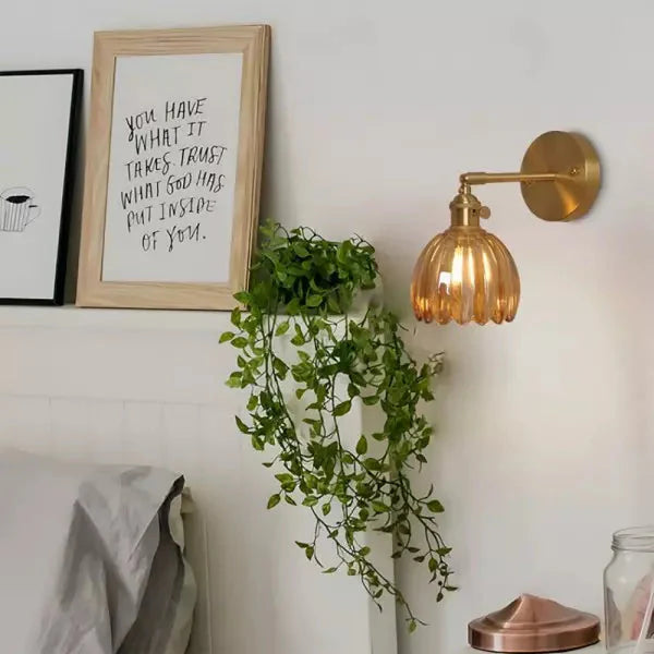 Retro Tulip Glass Wall Light