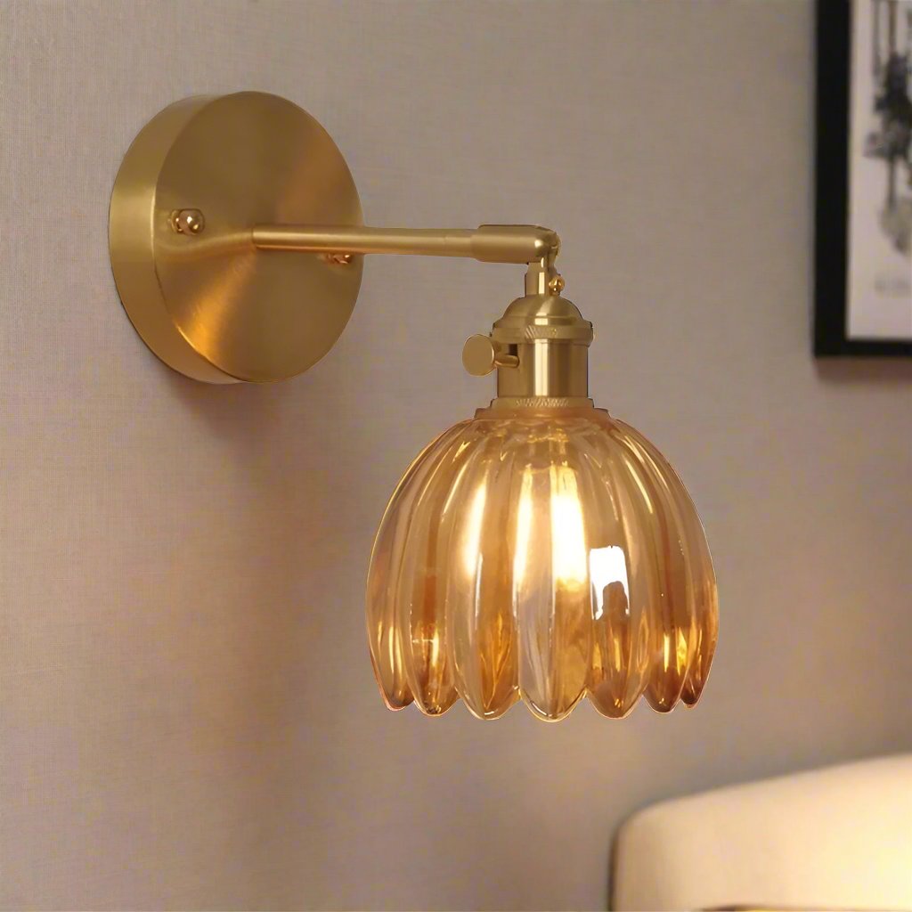 Retro Tulip Glass Wall Light