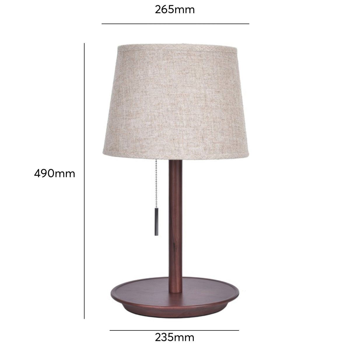 Gentle Glow Walnut Lamp