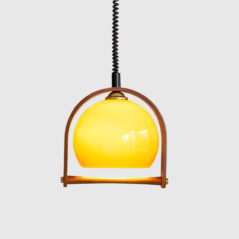 Vintage Bauhaus Wooden Pendant