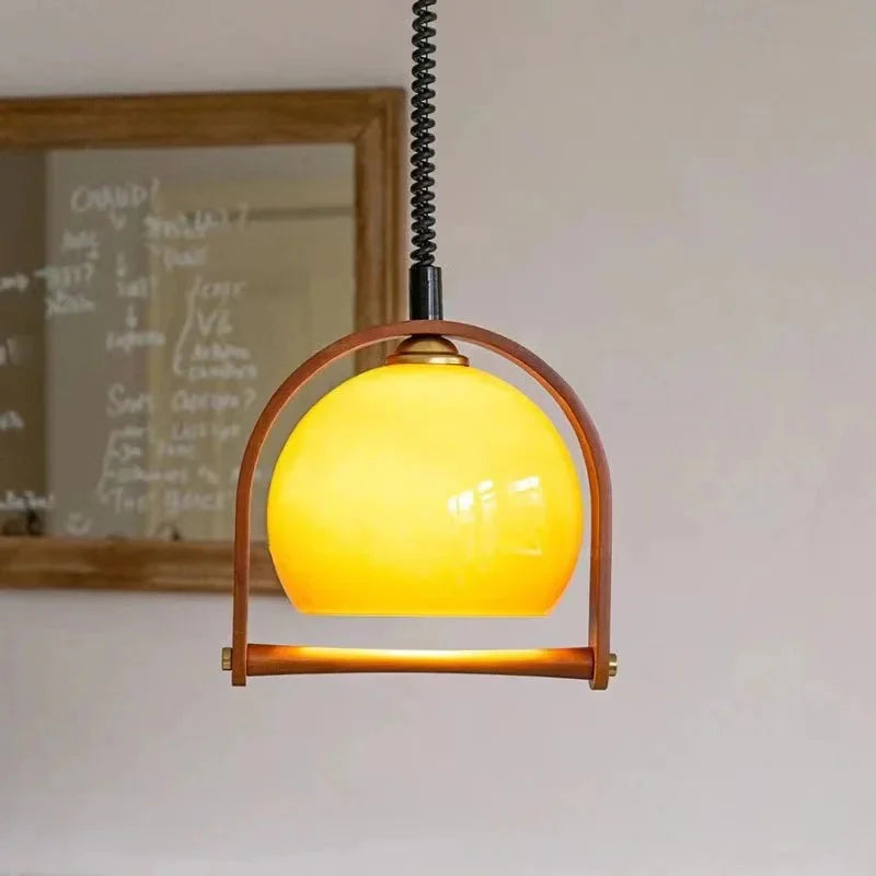Vintage Bauhaus Wooden Pendant