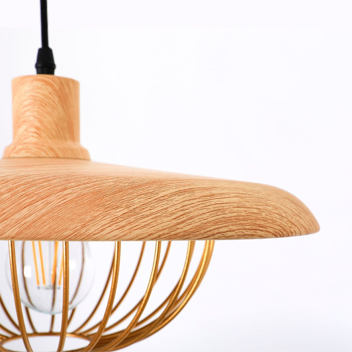 Faux Wood Grain Pendant Lights