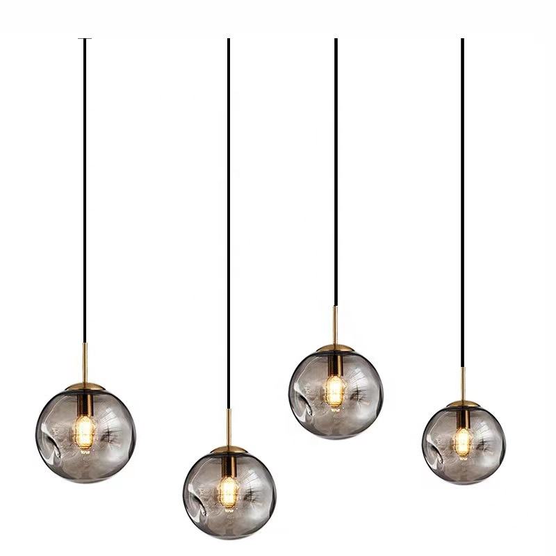 Brikey Glass Globe Pendant Light