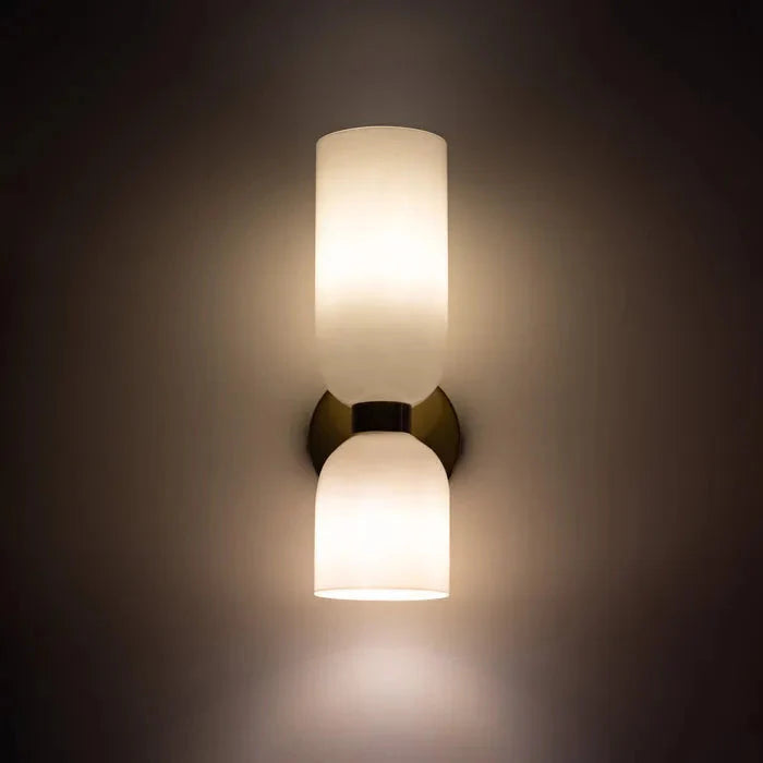 Double Head Glass LED Wall Sconce