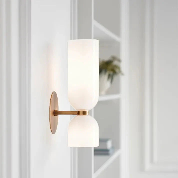 Double Head Glass LED Wall Sconce