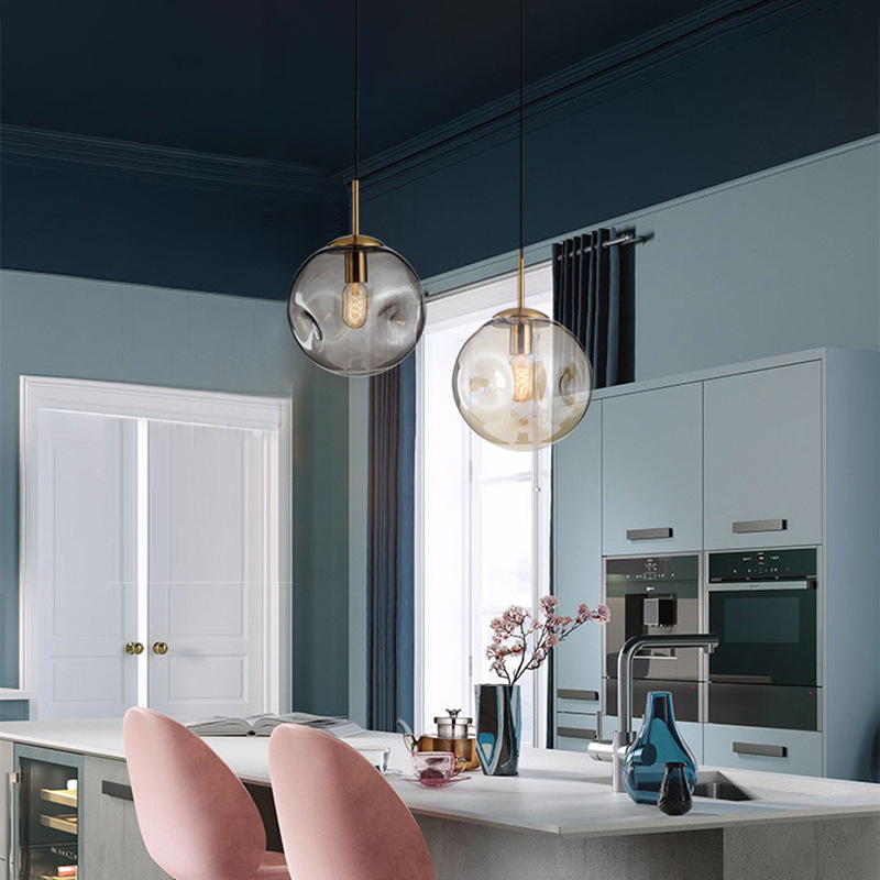 Brikey Glass Globe Pendant Light